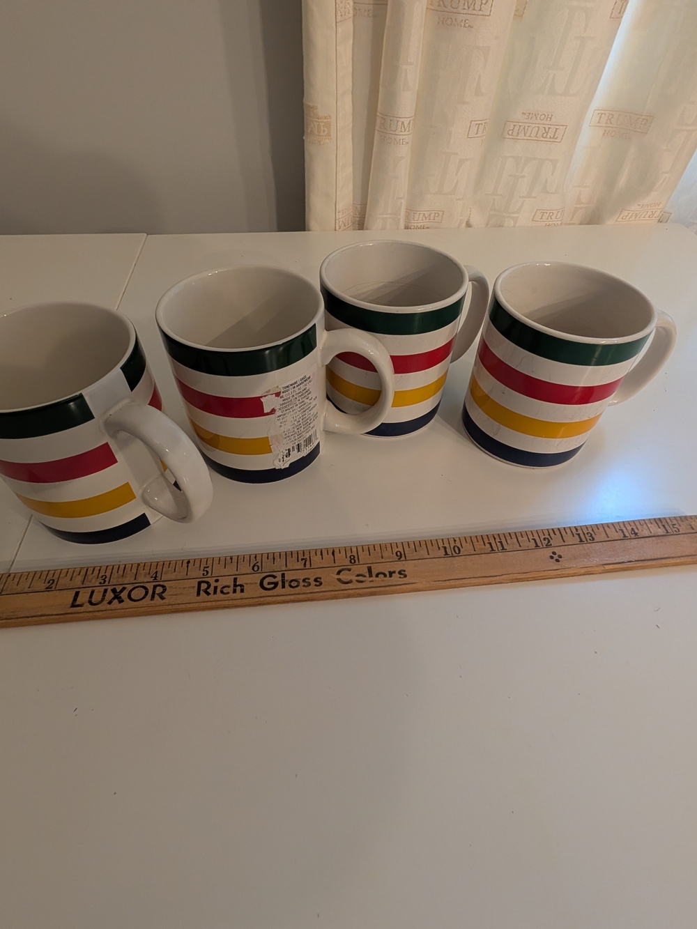 Striped HBC Ceramic Coffee Mug - Multi-Color Canadiana
